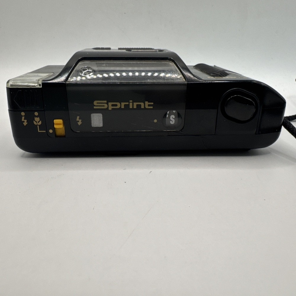 Canon Sprint Auto Focus 35MM Film Camera in Black w/ Cord Untested READ - Picture 3 of 8